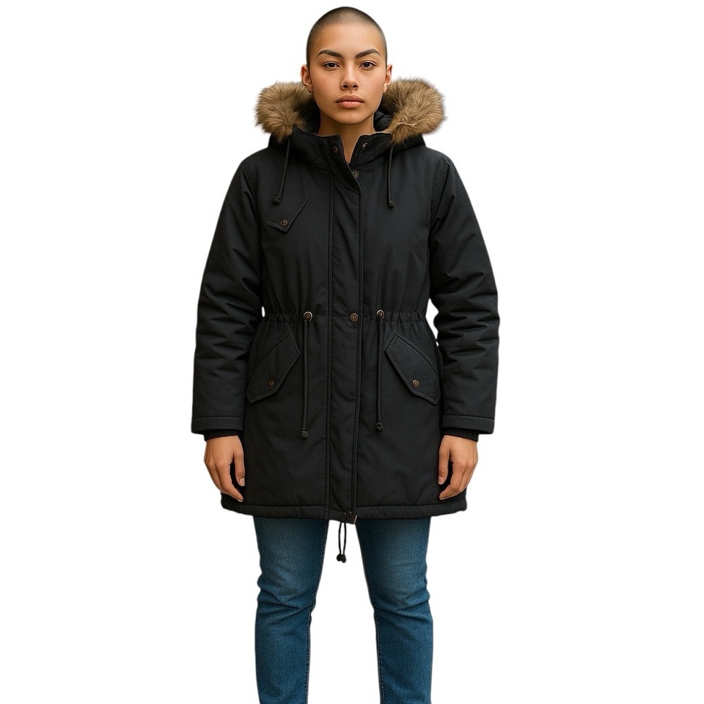 Madewell Womens Size XS Black Field Parka Winter Jacket Coat 07542